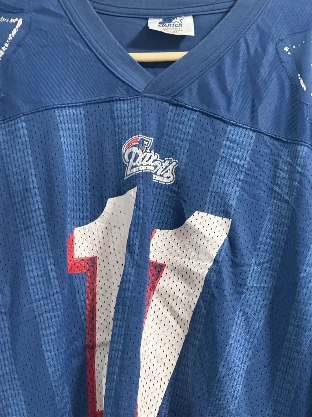 NFL Drew Bledsoe #11 New England Patriots Blue Jersey Men's Starter XL Size 52